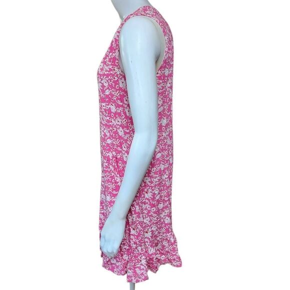 Untuckit Lucy Pink & White Floral Sleeveless Dress (S) - Picture 6 of 8